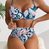 Bikini Maillot De Baño Sujetador Flor De Cajou Sexy