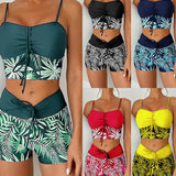 Bikini de Cintura Alta Boyleg Impreso