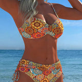 Bikini Lazo Anillo Impreso