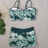 Bikini de Cintura Alta Boyleg Impreso
