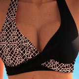 Bikini Cruzado de Color Halter