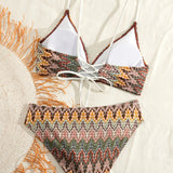 Bikini Impreso Triángulo Twist