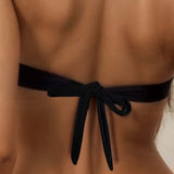 Bikini Cuello Halter con Hebilla Metálica