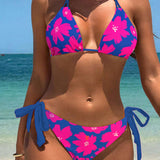 Bikini de Dos Piezas con Estampado Floral