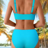Bikini Sexy Sujetador Triángulo Impreso Playa