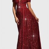 Esme Vestido de Lentejuelas con Hombros Descubiertos