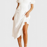 Lucia Vestido Midi Off-Shoulder
