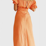 Lucia Vestido Midi Off-Shoulder