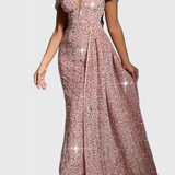 Esme Vestido de Lentejuelas con Hombros Descubiertos