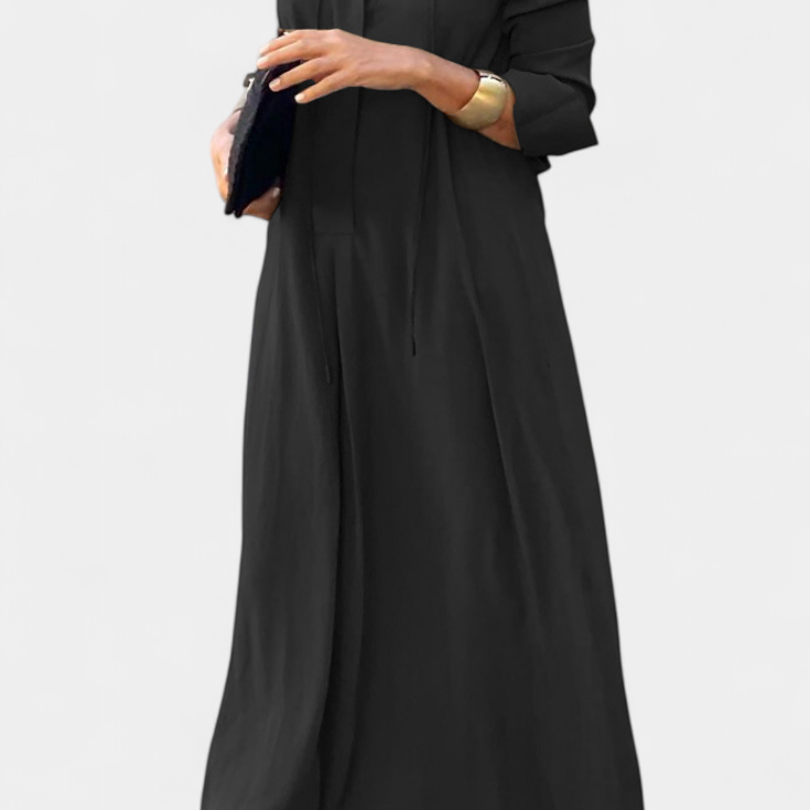 Verónica Vestido de Manga Larga con Escote en V