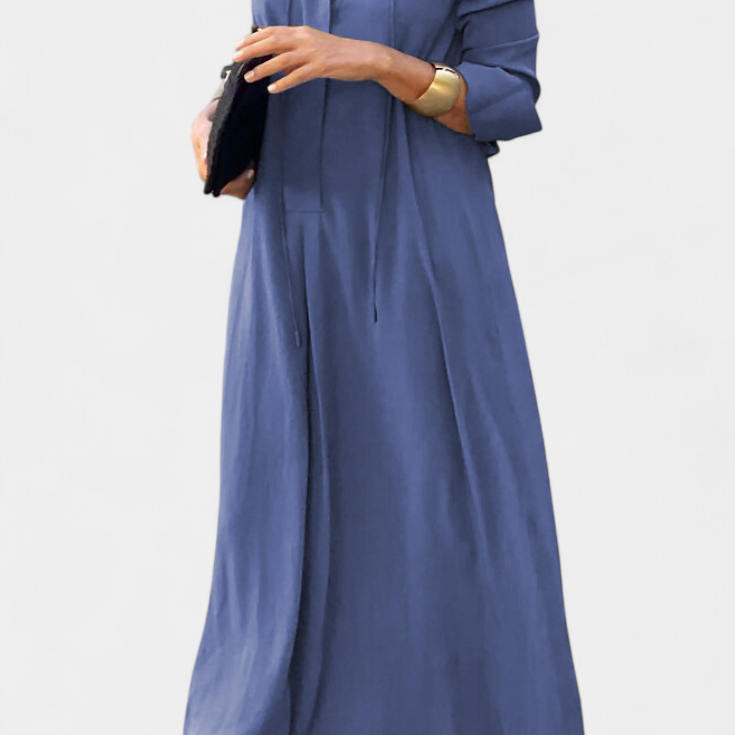 Verónica Vestido de Manga Larga con Escote en V