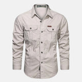 José | Camisa de Manga Larga con Botones y Bolsillos