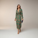 Isadora - Vestido Midi Elegante con Estampado de Encanto Atemporal