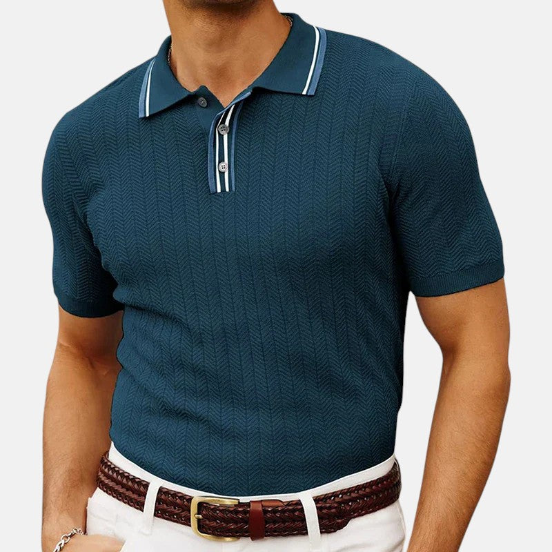 Raúl | Polo con Cuello Rayado