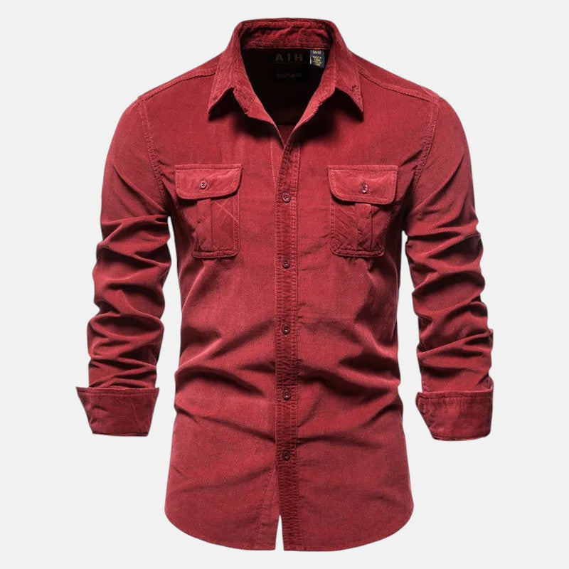 Pedro | Camisa de Corduroy de Manga Larga