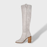 Botas Slouch Mujer Ante con Tacón
