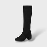 Botas Altas con Tacón Grueso y Cremallera Lateral