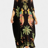 Evangeline Vestido Estampado con Hombros Caídos