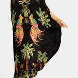 Evangeline Vestido Estampado con Hombros Caídos