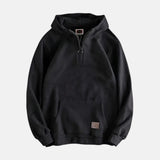 Tiago | Sudadera con Media Cremallera y Bolsillo Canguru