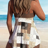 Tankini de Dos Piezas Impreso Boxer