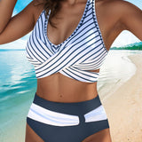 Bikini Sexy Rayado Halter
