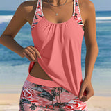 Tankini Impreso de Playa de Dos Piezas