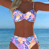 Impresión de Bikini Bralette Hoja