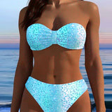 Bikini Impreso Leopardo Bandeau