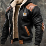 Simón - Chaqueta múltiple cálida de ante y cuero