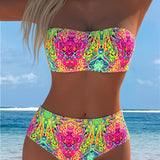 Bikini Sin Tirantes Color Impreso