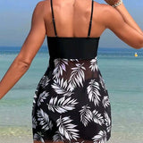 Tankini Sexy Impreso de Malla