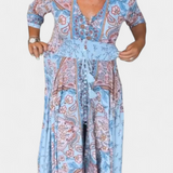 Dunya Vestido Casual de Verano con Escote en V