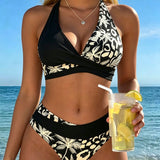 Bikini Croix Côte Noix De Coco Brise Imprimé