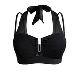 Bikini de Malla con Soporte de Cuello
