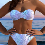 Bikini Impreso Leopardo Bandeau