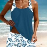 Tankini de Dos Piezas Impreso