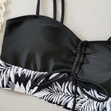 Bikini de Cintura Alta Boyleg Impreso