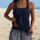 Tankini Simple Rayado Boxer