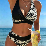 Bikini Croix Côte Noix De Coco Brise Imprimé