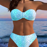 Bikini Impreso Leopardo Bandeau