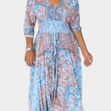 Dunya Vestido Casual de Verano con Escote en V