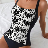 Tankini Sin Espalda Impreso