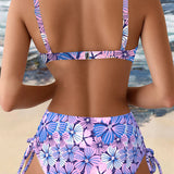 Bikini Impreso Con Cuerda