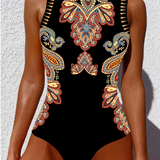 Maillot de Baño Paisley Sin Mangas Monopieza