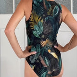 Maillot de baño de una pieza con cremallera