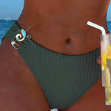 Bikini Motivo Vertical Boucle Metálica Abierta