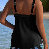 Maillot de Baño Sin Tirantes Impreso Short de Playa