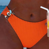 Bikini Motivo Vertical Boucle Metálica Abierta