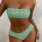 Bikini Bandeau Impreso Floral de Dos Piezas
